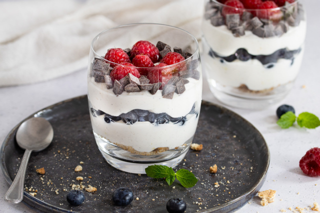 Einfaches Quarkdessert im Glas