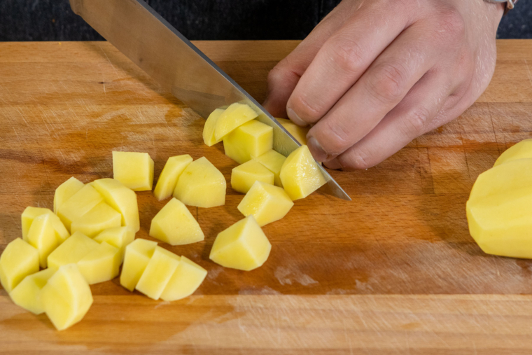 Rosenkohlauflauf mit Schinken und Käse