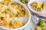 Rosenkohlauflauf mit Schinken und Käse