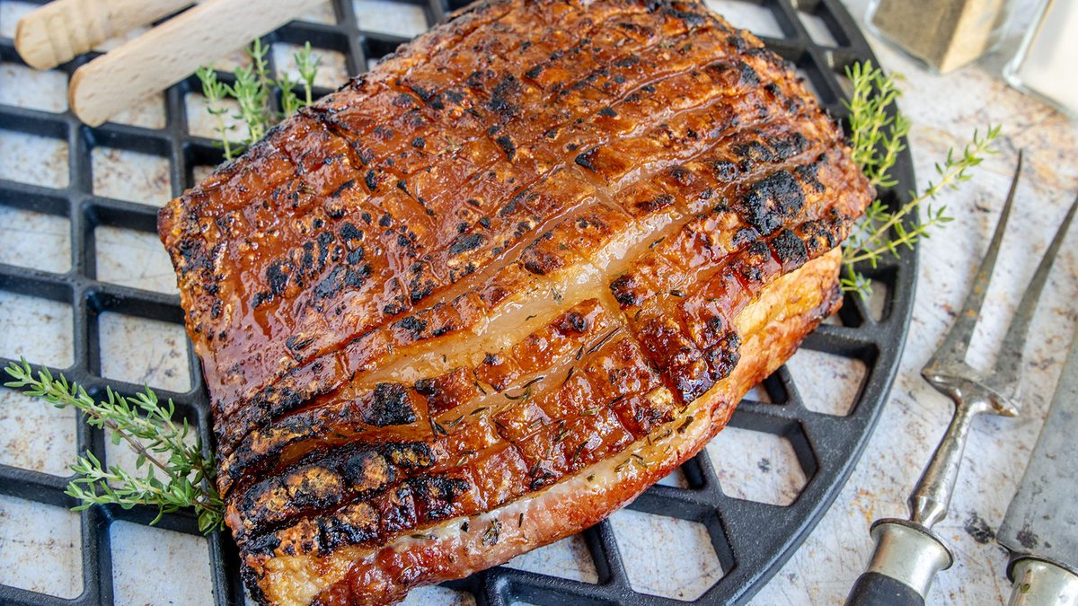 Schweinebauch knusprig grillen