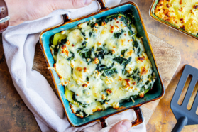 Kartoffelauflauf mit Spinat