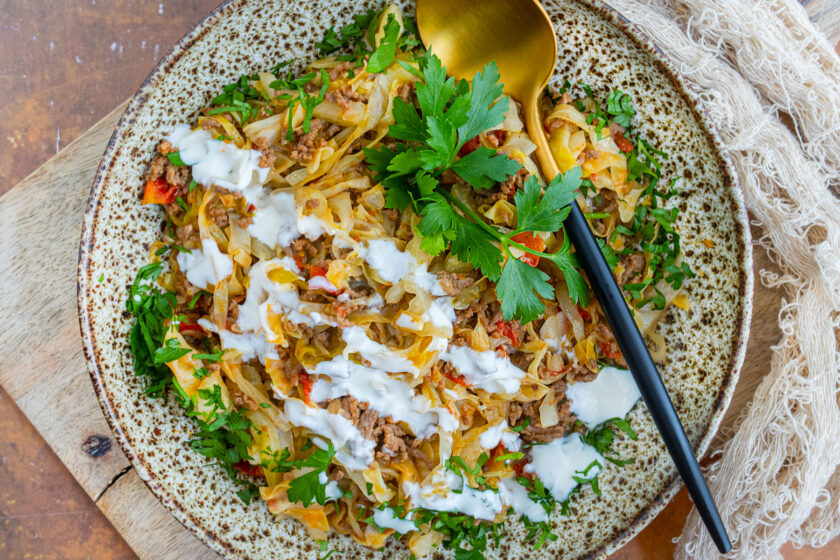 Spitzkohl mit Hackfleisch