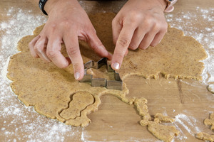 vegane Butterplätzchen ausstechen