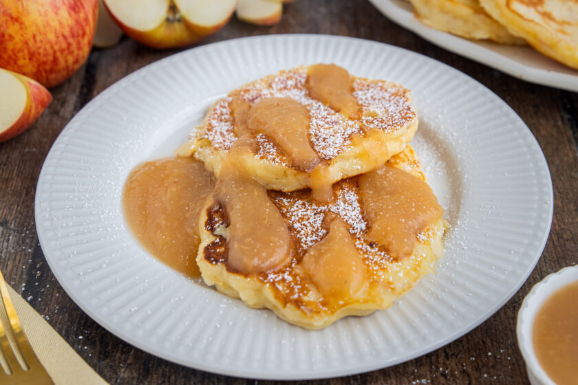 Süße Apfel-Quark-Puffer