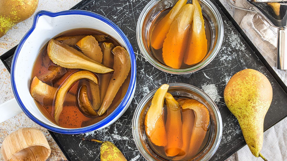 Birnen in Alkohol einlegen | Rezept
