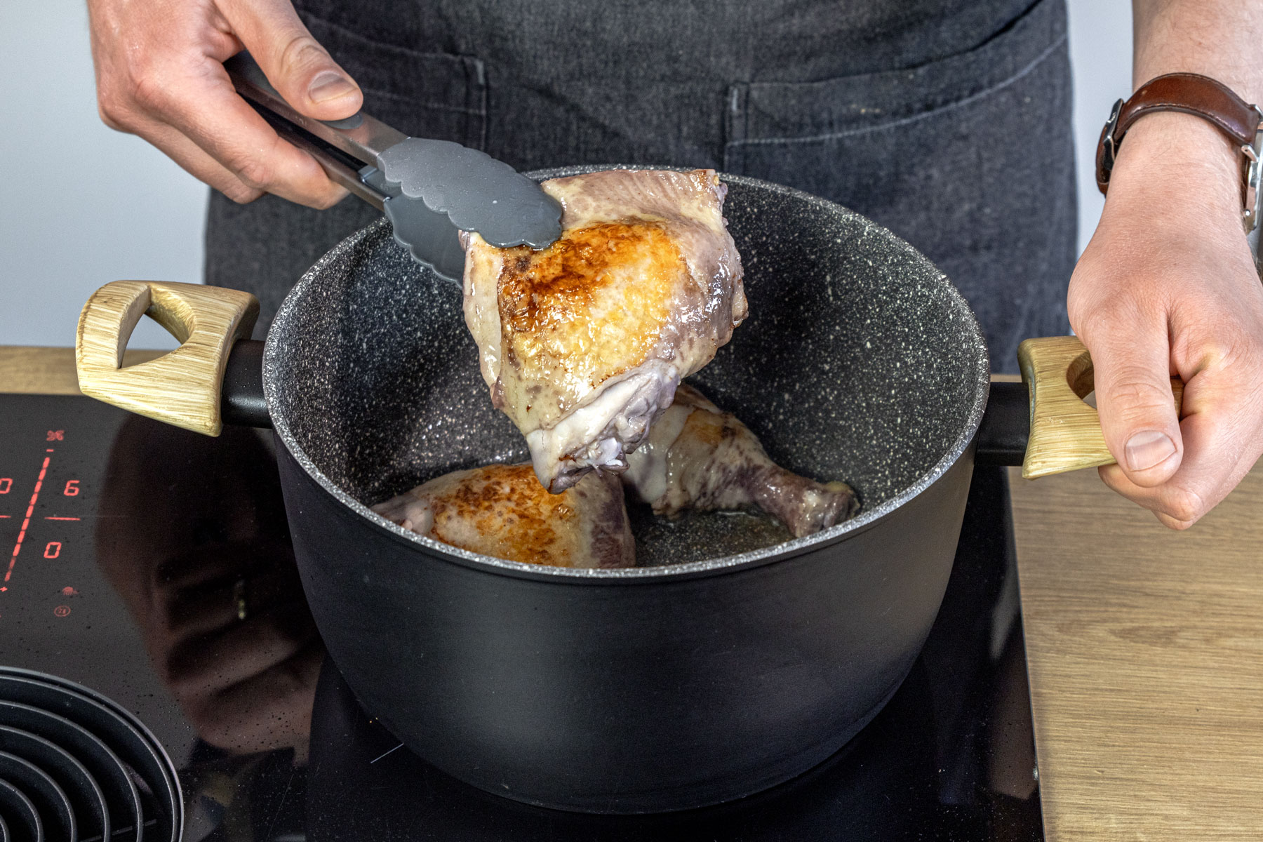 Hähnchen anbraten