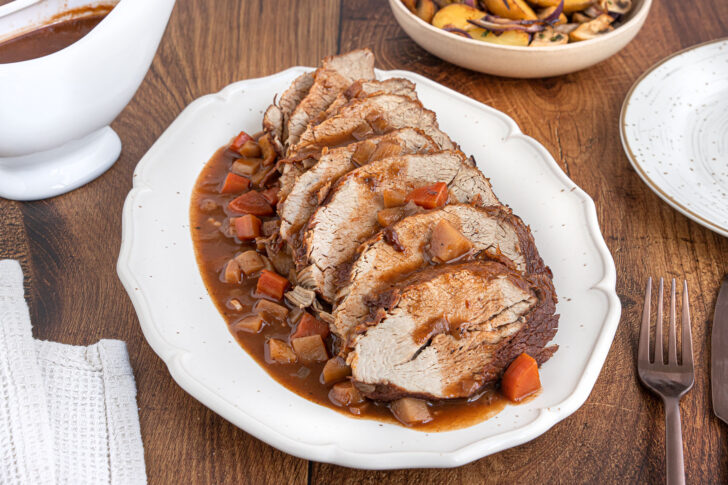 klassisch geschmorter Kalbsbraten