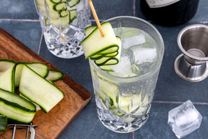 Gin Tonic mit Gurke
