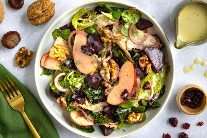 Herbstlicher Wirsingsalat mit Apfel