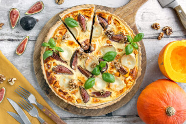 Kürbisquiche mit Ziegenkäse