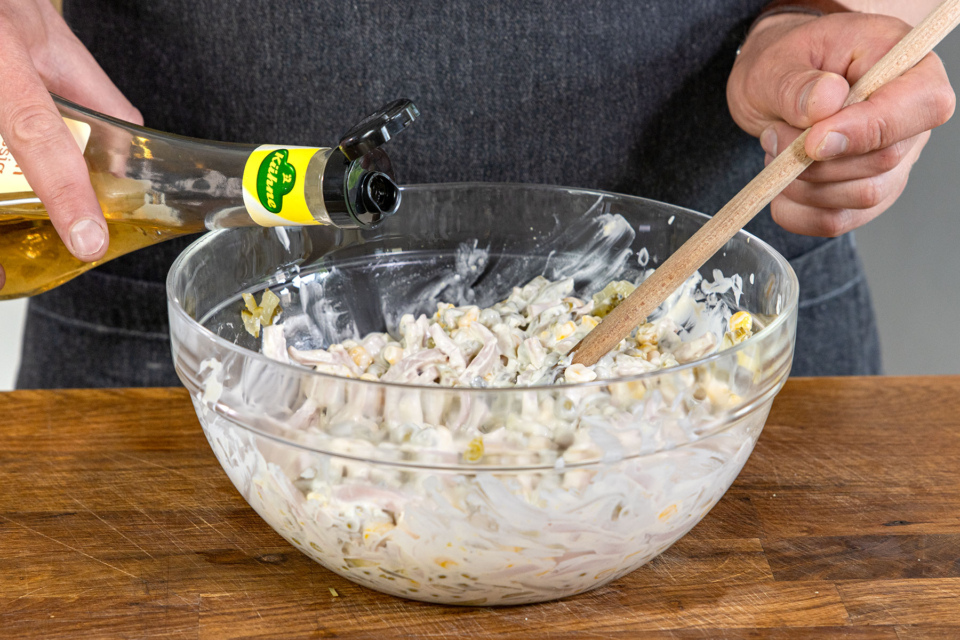 Nudelsalat mit Fleischsalat | Rezept