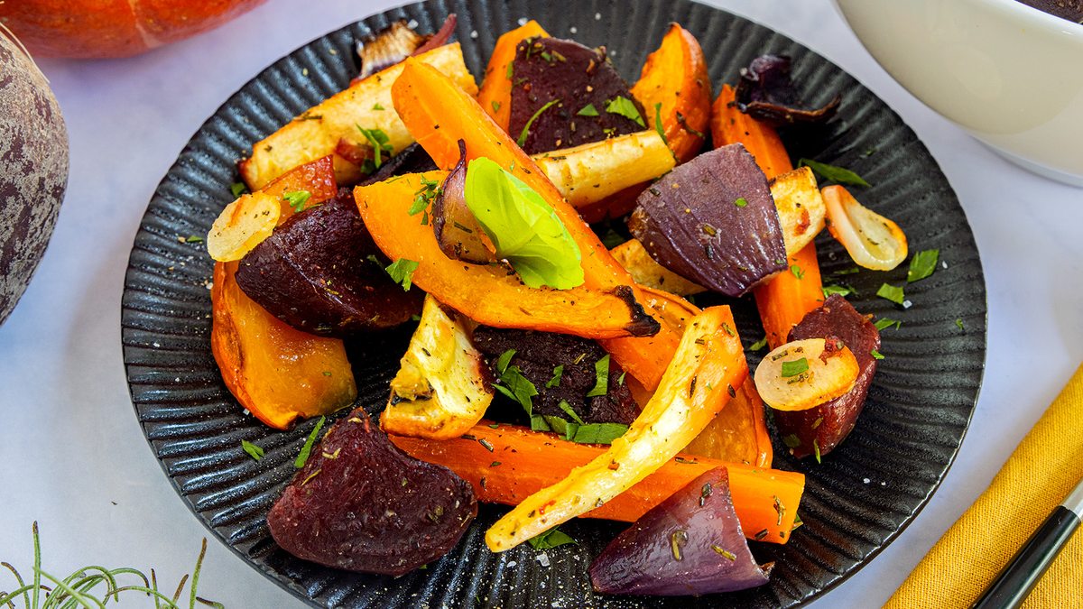 Ofengemüse mit Kürbis Rezept
