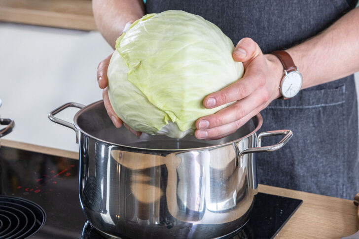 Weißkohl blanchieren