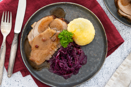 gebratene Wildschweinkeule