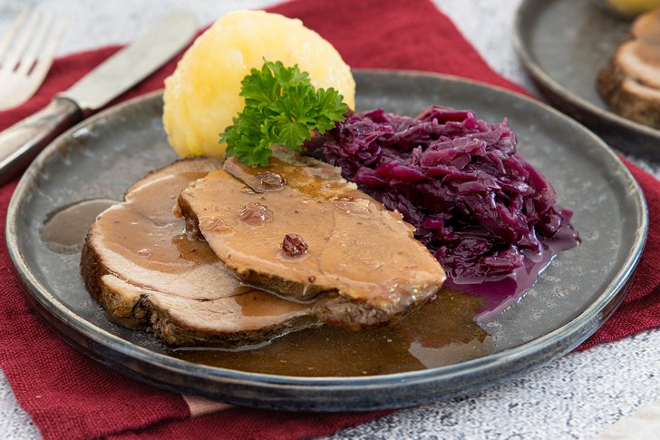 gebratene Wildschweinkeule