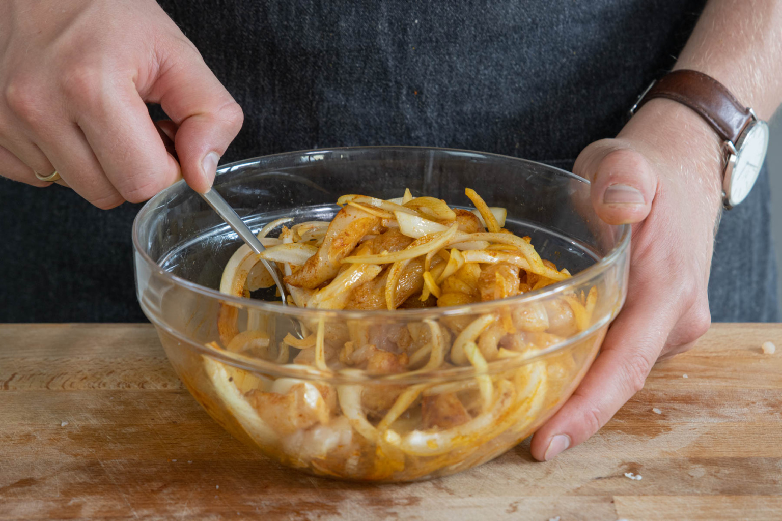 Cremiges Gemüse-Hähnchen-Geschnetzeltes