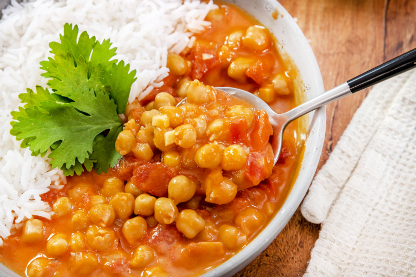 Kichererbsen-Curry angelöffelt