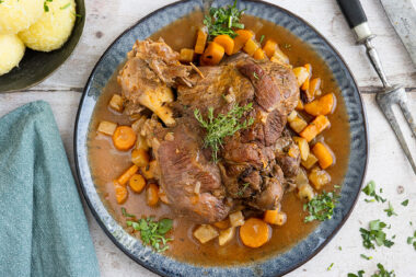 Lammbraten aus dem Backofen