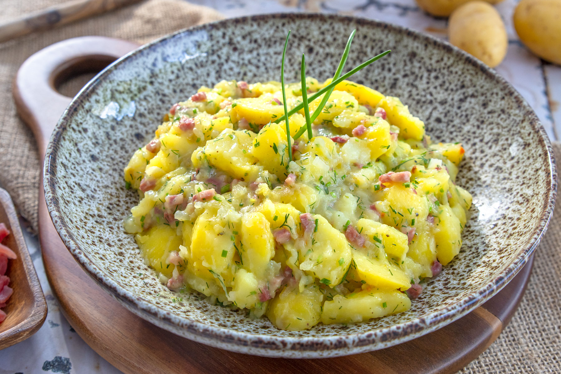 Warmer Kartoffelsalat mit Speck