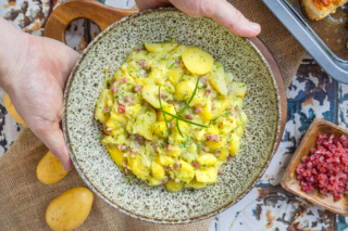 Warmer Kartoffelsalat mit Speck