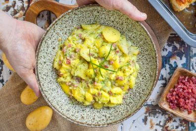 Warmer Kartoffelsalat mit Speck