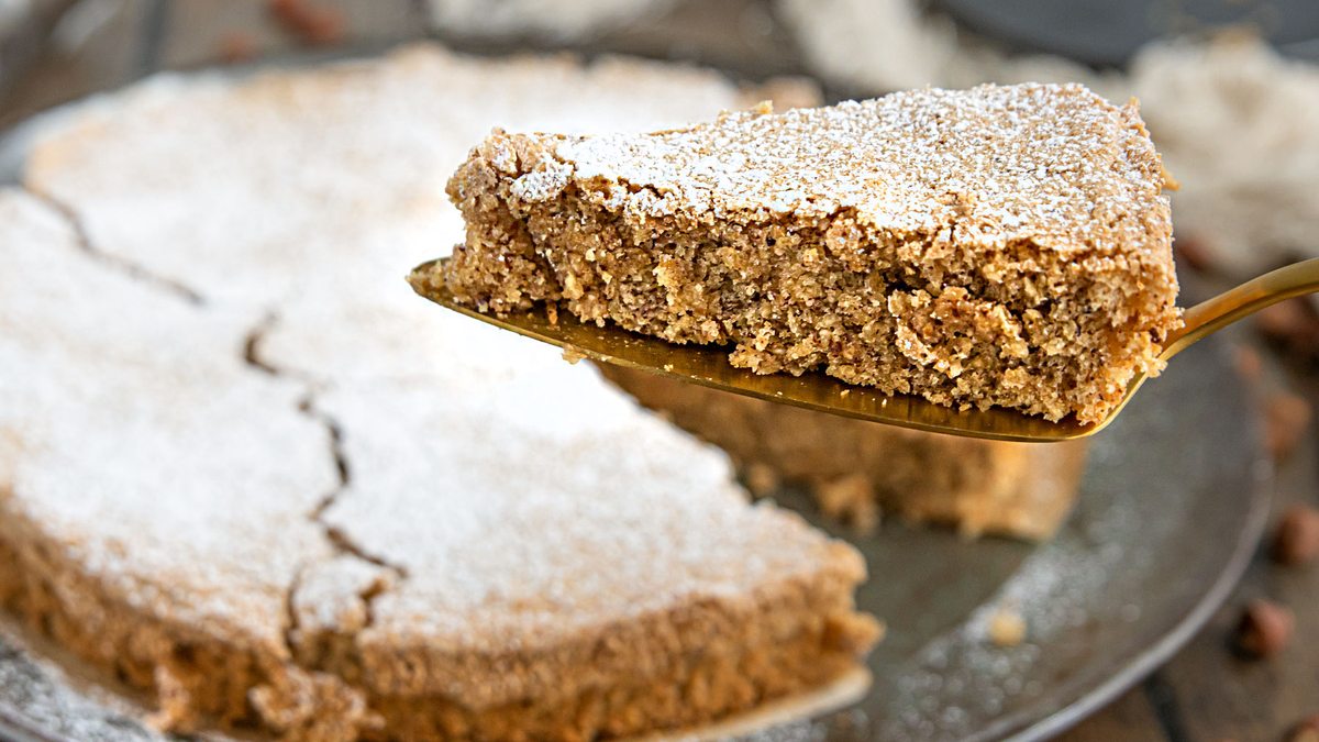 Nusskuchen ohne Mehl mit nur 3 Zutaten