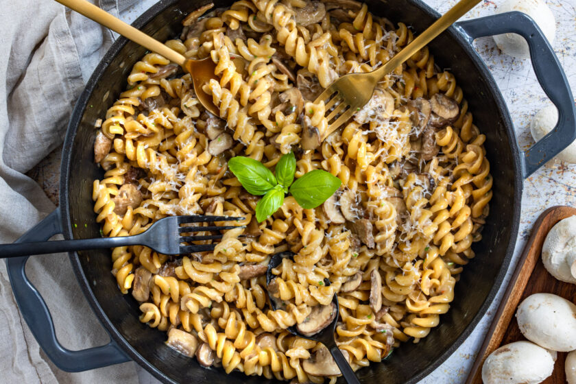One-Pot-Pasta mit Pilzen