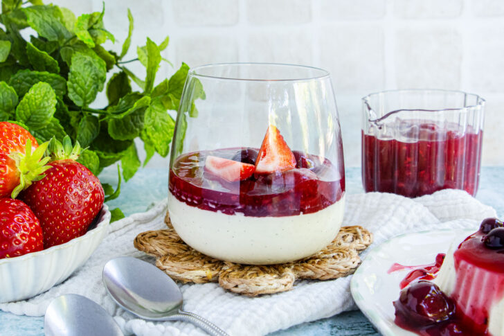 panna cotta ohne gelatine im glas