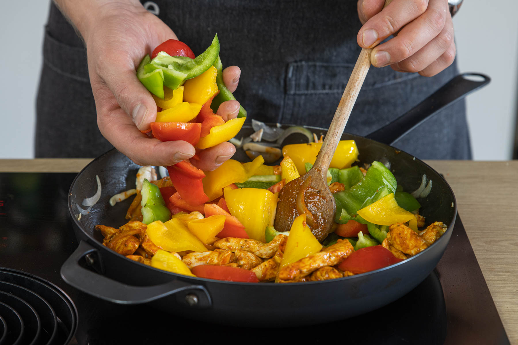Paprika dazugeben