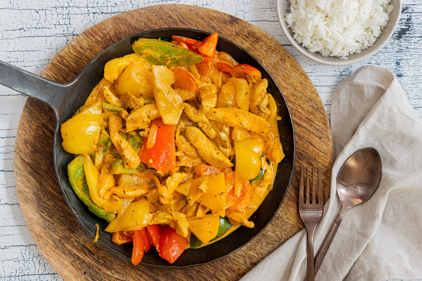 Paprika-Sahne-Hähnchen-Geschnetzeltes