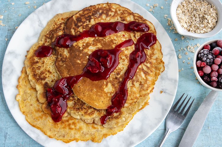 Eierkuchen mit Haferflocken