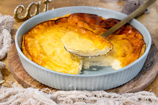 Quarkauflauf mit Vanillepuddingpulver