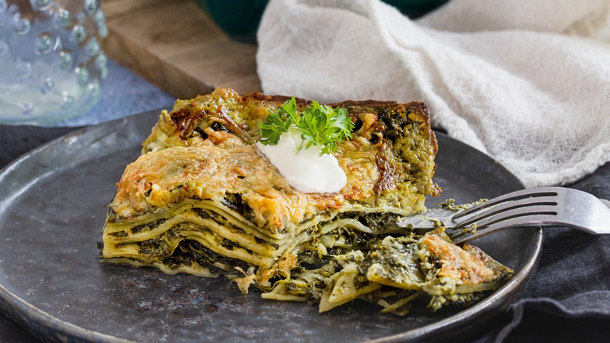 Spinatlasagne: vegetarisch mit Frischkäse, einfach und schnell
