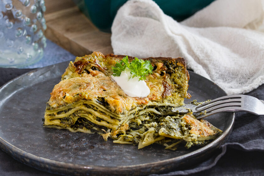 Einfache Spinatlasagne