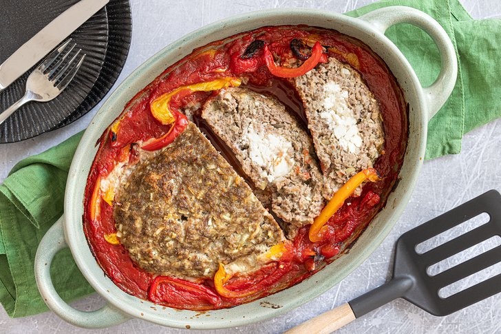 Hackbraten mit Feta