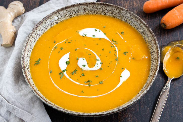 Karottensuppe mit Ingwer