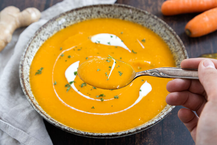 Karottensuppe mit Ingwer
