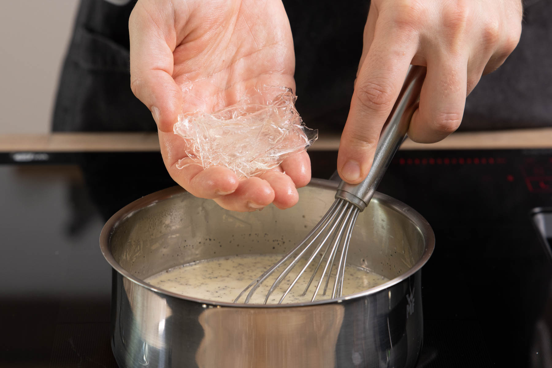Gelatine dazugeben