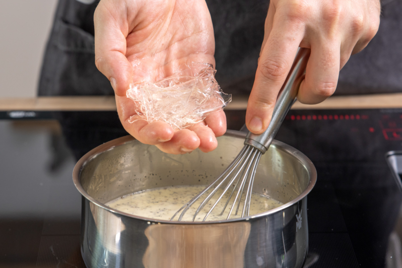 Gelatine dazugeben