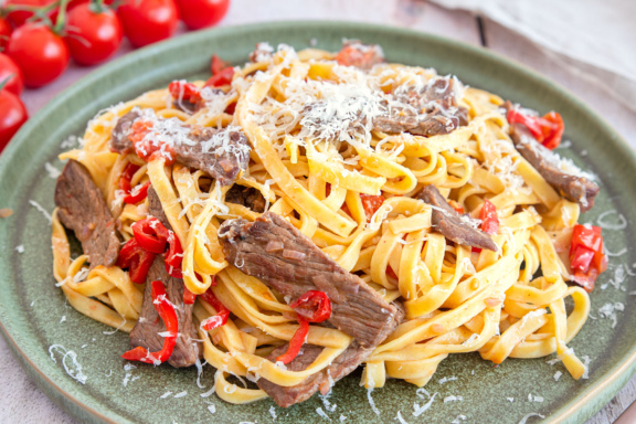 Pasta mit Rinderfilet