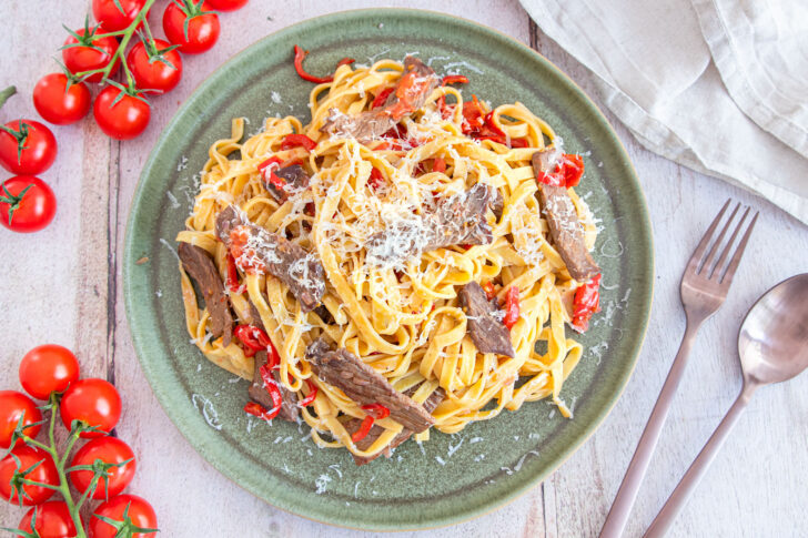 Pasta mit Rinderfilet