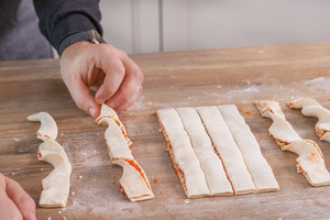 Pizzastangen eindrehen