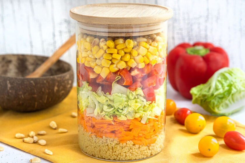 Salat to go im Glas