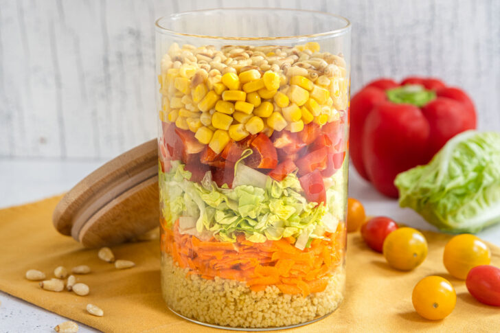 Salat to go im Glas