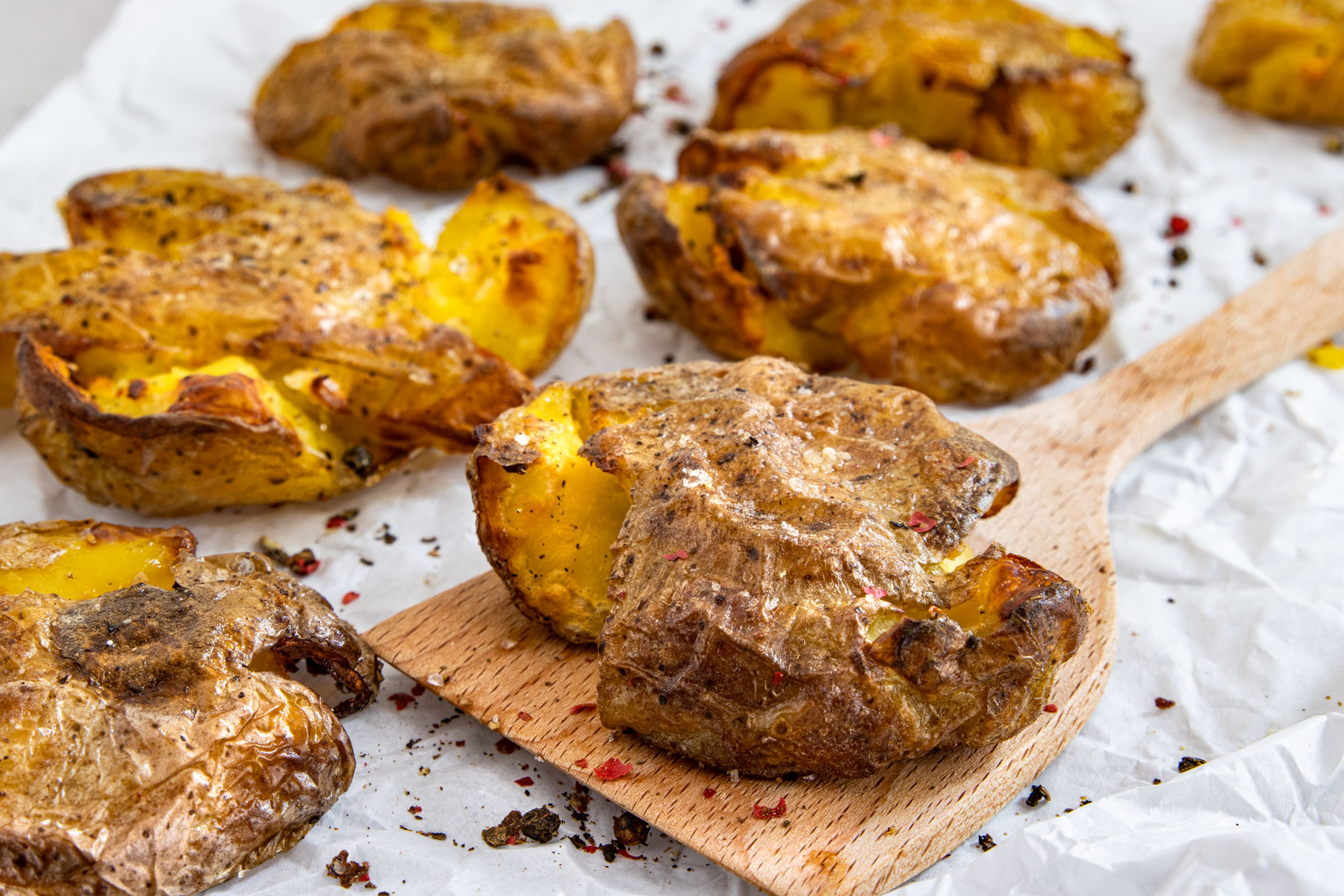 Smashed Potatoes Quetschkartoffeln