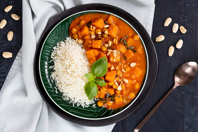Süßkartoffel-Kichererbsen-Curry