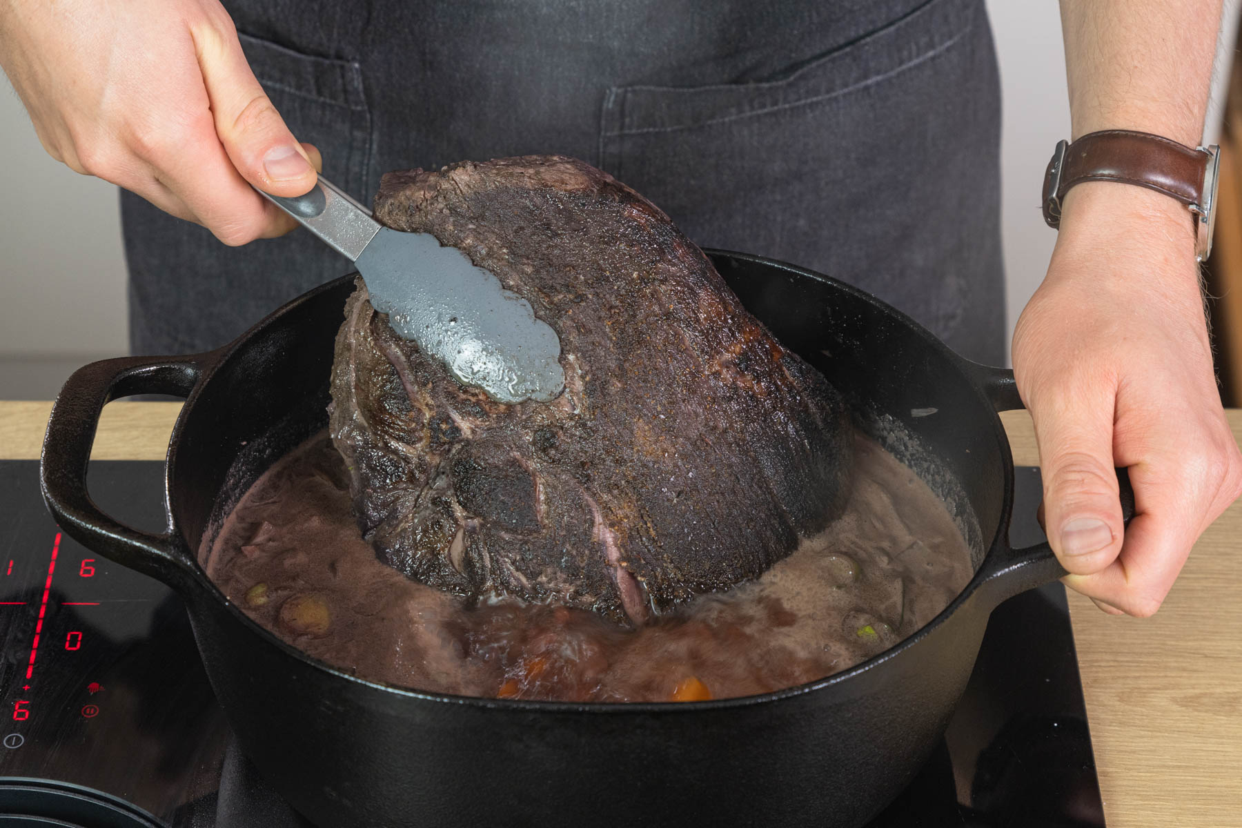 Fleisch dazugeben