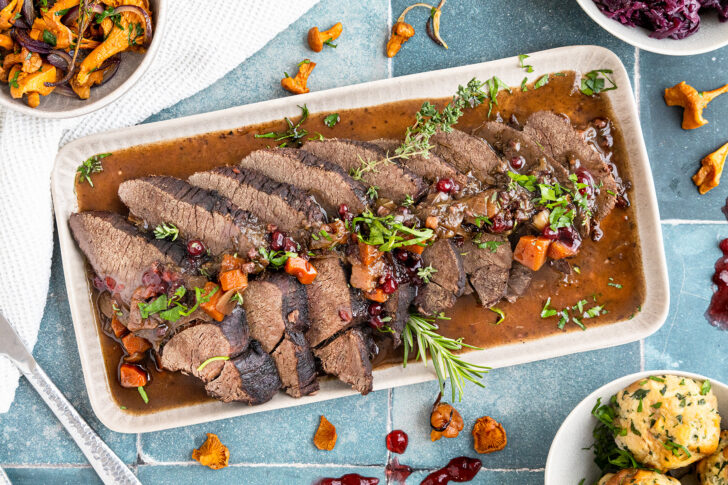 klassischer Hirschbraten
