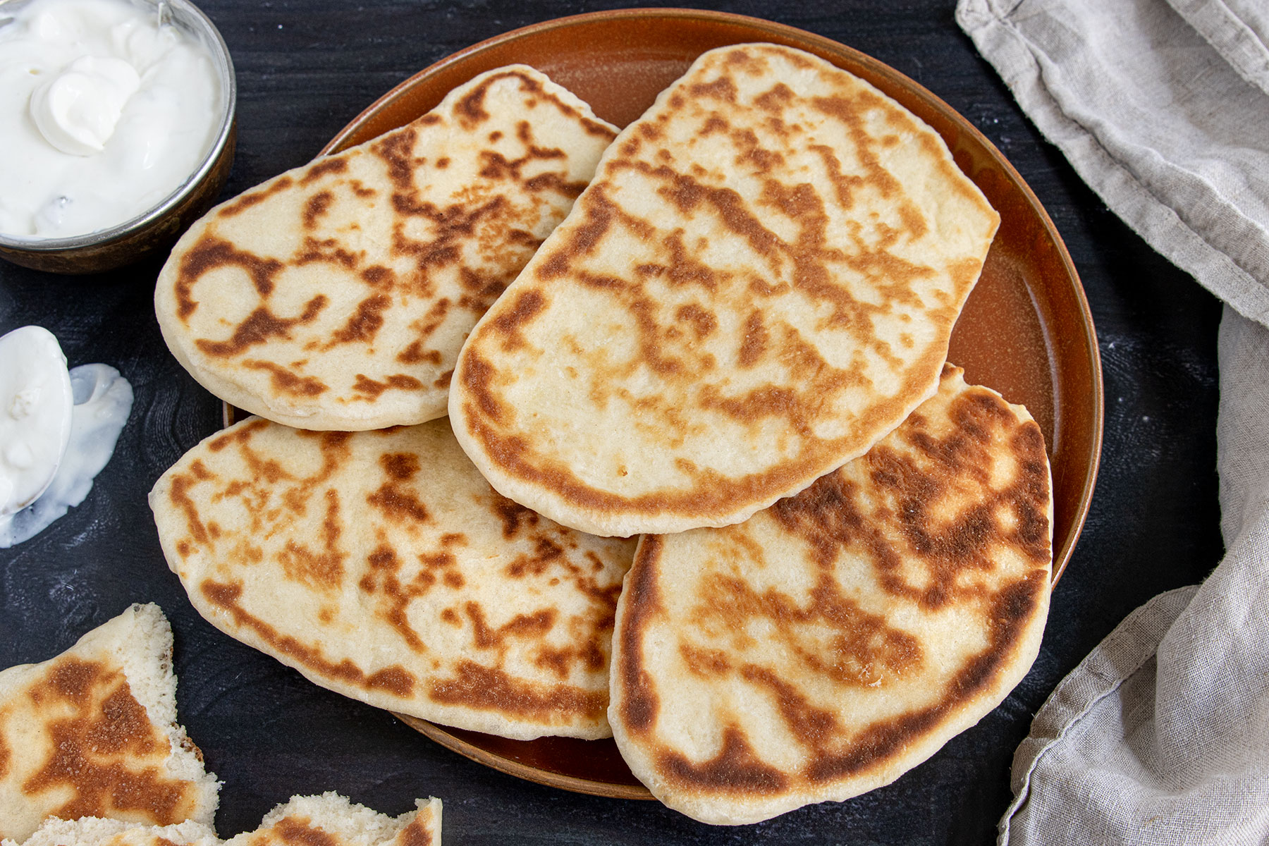 Indisches Naan Brot