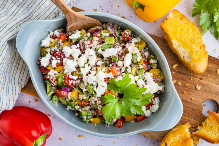 Paprikasalat mit Feta